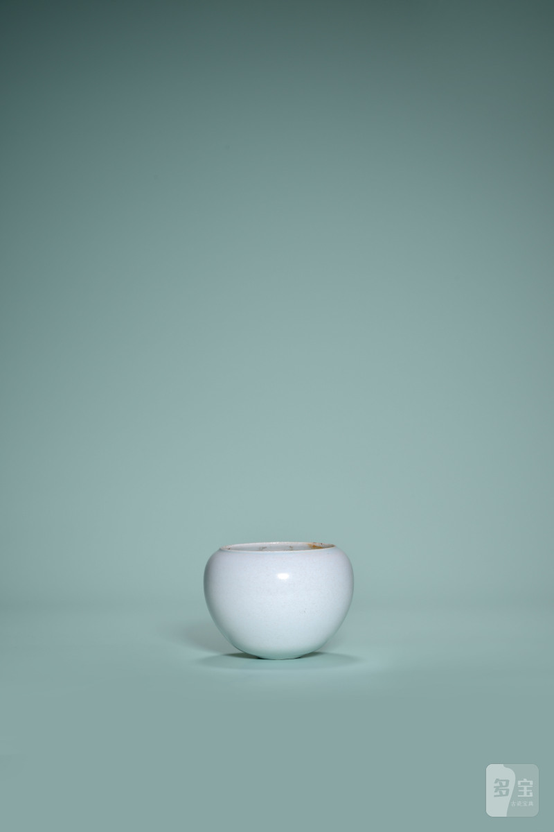 明 白釉蛋壳形钵 - 图2